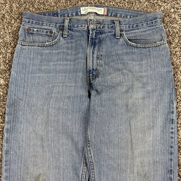 Levis Jeans Mens 34x30 Baggy 527 Bootcut Western Workwear Cotton Y2K Flare - Picture 2 of 12
